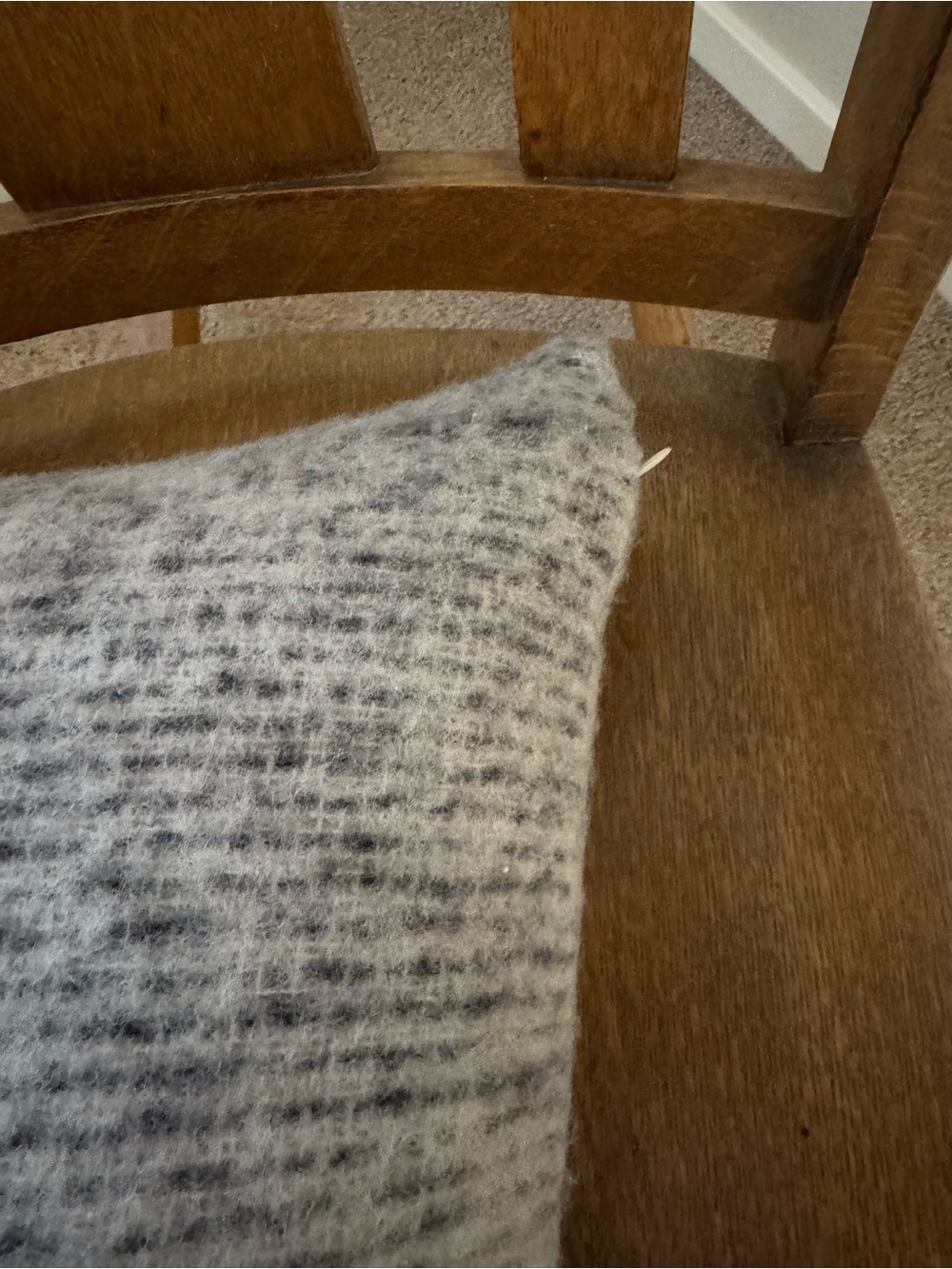 Cozy Gray Knit Lumbar Pillow - Picture 4 of 4